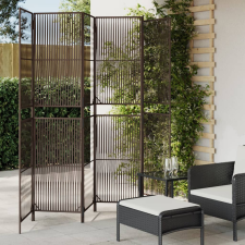 vidaXL barna 6-paneles polyrattan térelválasztó bútor