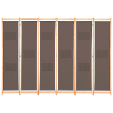 vidaXL barna 6-paneles szövetparaván 240 x 170 x 4 cm (248182) bútor