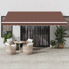 vidaXL barna automata behúzható napellenző 450 x 350 cm kerti bútor