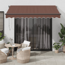 vidaXL barna automata kihúzható napellenző 350 x 250 cm kerti bútor