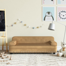 vidaXL barna bársony gyerekkanapé 90 x 53 x 30 cm gyermekbútor