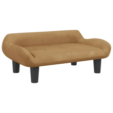 vidaXL barna bársony kutyaágy 70 x 40 x 24 cm (171956) szállítóbox, fekhely kutyáknak