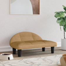vidaXL barna bársony kutyaágy 70 x 52 x 30 cm szállítóbox, fekhely kutyáknak