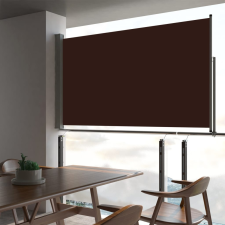 vidaXL barna behúzható oldalsó teraszi napellenző 140 x 300 cm kerti bútor