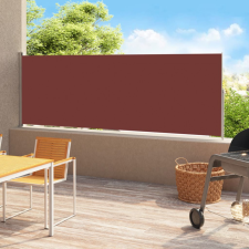 vidaXL barna behúzható oldalsó terasznapellenző 180 x 500 cm kerti bútor