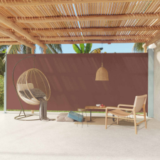 vidaXL Barna behúzható oldalsó terasznapellenző 220 x 600 cm kerti bútor