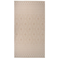 vidaXL Barna csíkos lapos szövésű kültéri szőnyeg 80 x 150 cm lakástextília