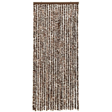 vidaXL barna és fehér zsenília rovarfüggöny 56 x 185 cm szúnyogháló