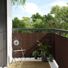 vidaXL barna és fekete polyrattan erkélyparaván 300x90 cm kerti bútor