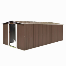 vidaXL barna fém kerti fészer 257 x 497 x 178 cm kerti tárolás