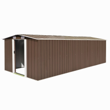 vidaXL barna fém kerti fészer 257 x 597 x 178 cm kerti tárolás