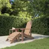 vidaXL Barna HDPE kerti adirondack szék lábtartóval
