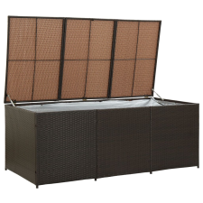 vidaXL barna kerti polyrattan tárolóláda 180 x 90 x 70 cm (46478) kerti tárolás