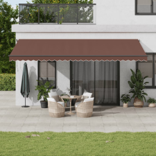 vidaXL barna kézzel kihúzható napellenző 600 x 300 cm kerti bútor