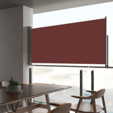 vidaXL Barna kihúzható oldalsó terasz napellenző 60 x 300 cm kerti dekoráció