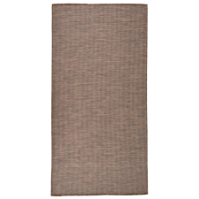 vidaXL barna lapos szövésű kültéri szőnyeg 100 x 200 cm lakástextília