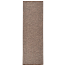 vidaXL barna lapos szövésű kültéri szőnyeg 80 x 250 cm lakástextília