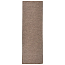 vidaXL Barna lapos szövésű kültéri szőnyeg 80 x 250 cm lakástextília