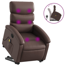vidaXL barna műbőr dönthető masszázs- és állófotel (3204049) masszázsfotel