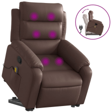 vidaXL barna műbőr dönthető masszázs- és állófotel (3205051) masszázsfotel