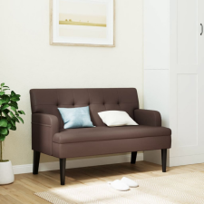 vidaXL barna műbőr pad háttámlával 112x65,5x75 cm bútor