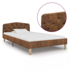 vidaXL Barna művelúr ágykeret 90 x 200 cm ágy és ágykellék