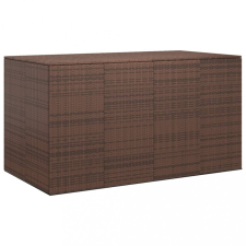 vidaXL Barna polietilén rattan kerti párnatartó láda 194x100x103 cm kerti tárolás