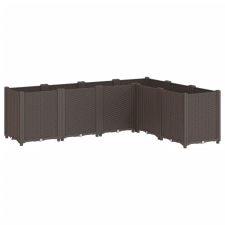vidaXL barna polipropilén kerti ültetőláda 160 x 120 x 53 cm (367865) kerti tárolás