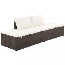vidaXL Barna polyrattan kerti ágy 195 x 60 cm kerti bútor