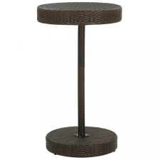 vidaXL Barna polyrattan kerti asztal 60,5 x 106 cm kerti bútor