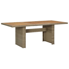 vidaXL barna polyrattan kerti étkezőasztal 200 x 100 x 74 cm kerti bútor