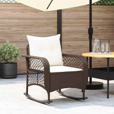 vidaXL barna polyrattan kerti hintaszék párnákkal kerti bútor