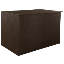 vidaXL Barna polyrattan kerti tárolóláda 150 x 100 x 100 cm kerti tárolás
