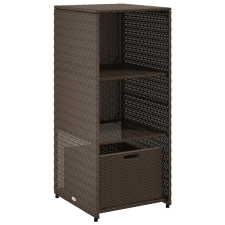 vidaXL barna polyrattan kerti tárolószekrény 50 x 55 x 115 cm (365548) kerti tárolás