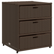 vidaXL barna polyrattan kerti tárolószekrény 55 x 59 x 69 cm (365556) kerti tárolás
