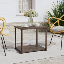 vidaXL barna polyrattan kisasztal 55 x 45 x 49 cm bútor