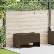 vidaXL barna polyrattan kültéri párna doboz 100x55x55,5 cm kerti tárolás