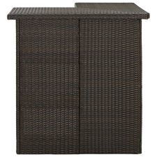 vidaXL barna polyrattan sarok bárasztal 100 x 50 x 105 cm (313480) bútor