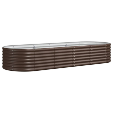 vidaXL barna porszórt acél kerti magaságyás 224x80x36 cm (318920) kerti tárolás