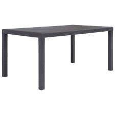 vidaXL Barna rattan hatású műanyag kerti asztal 150 x 90 x 72 cm kerti bútor