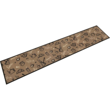 vidaXL barna reggeli mintás mosható bársony konyhaszőnyeg 60x300 cm (4005589 VidaXL) lakástextília