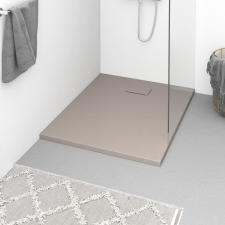 vidaXL barna SMC zuhanytálca 100 x 80 cm kád, zuhanykabin
