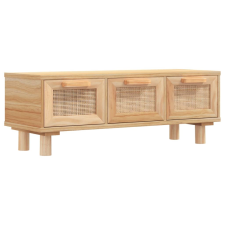 vidaXL barna szerelt fa és tömör fenyőfa dohányzóasztal 80x40x30 cm (345620) bútor