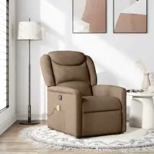 vidaXL barna szövet dönthető masszázsfotel masszázsfotel