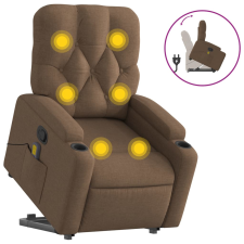 vidaXL barna szövet felállást segítő dönthető masszázsfotel (3204726) masszázsfotel