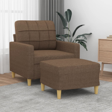 vidaXL barna szövet kanapéfotel lábtartóval 60 cm bútor