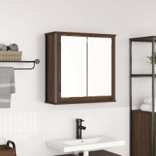 vidaXL Barna tölgy fürdőszoba fali szekrény tükörrel 60x21x60 cm fürdőszoba bútor