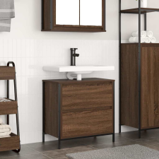 vidaXL Barna tölgy fürdőszobai mosdószekrény fiókokkal 60x34,5x60 cm fürdőszoba bútor