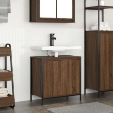 vidaXL Barna tölgy mosdószekrény fiókokkal 60x34,5x60 cm fürdőszoba bútor