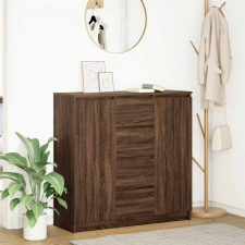 vidaXL Barna tölgy szerelt fa tálalószekrény fiókos 100,5x35x98,5 cm bútor